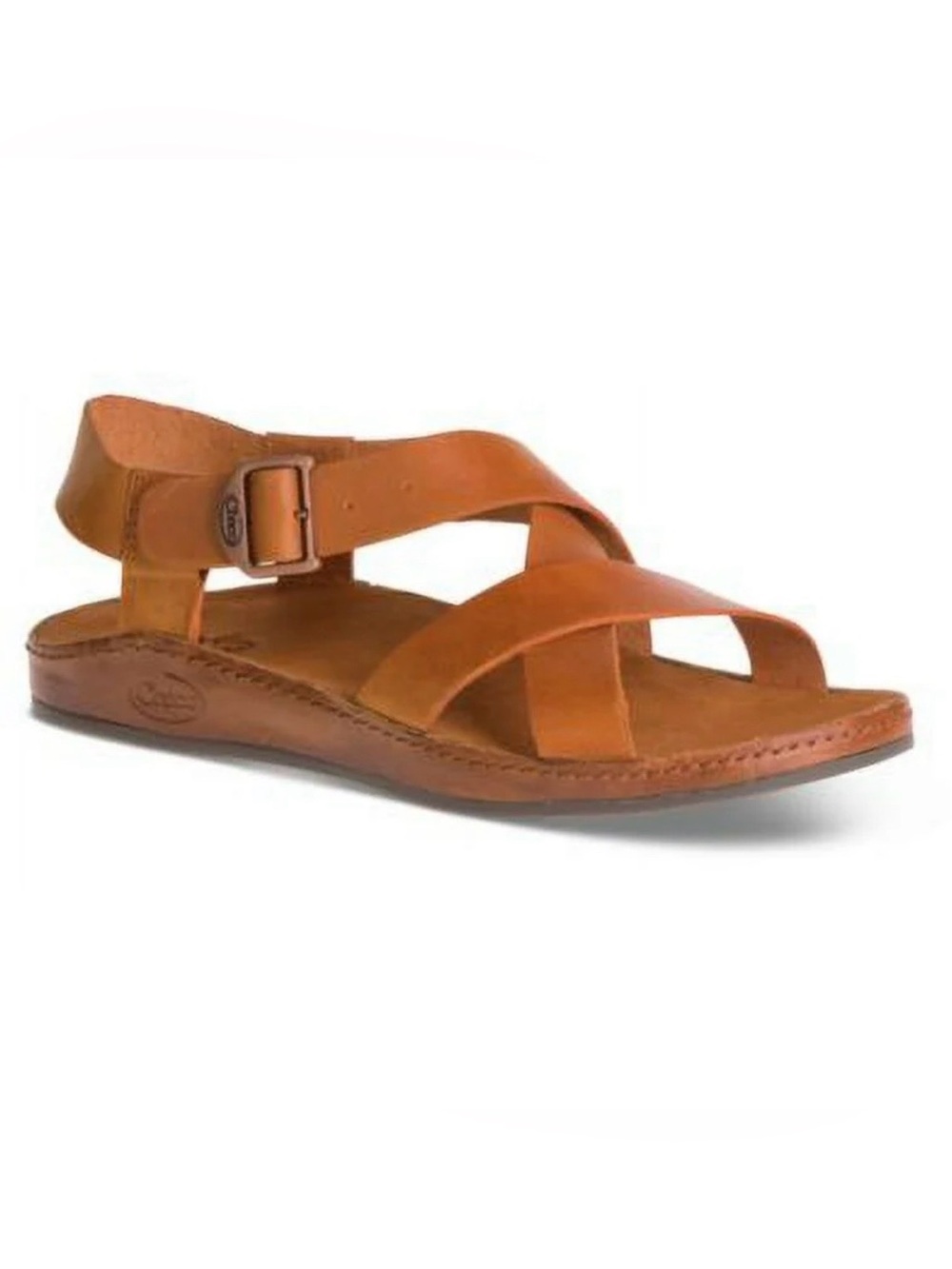 Chaco Leather Wayfarer Sandals Rust Brown Size 9 Strappy Boho Hippie Outdoor